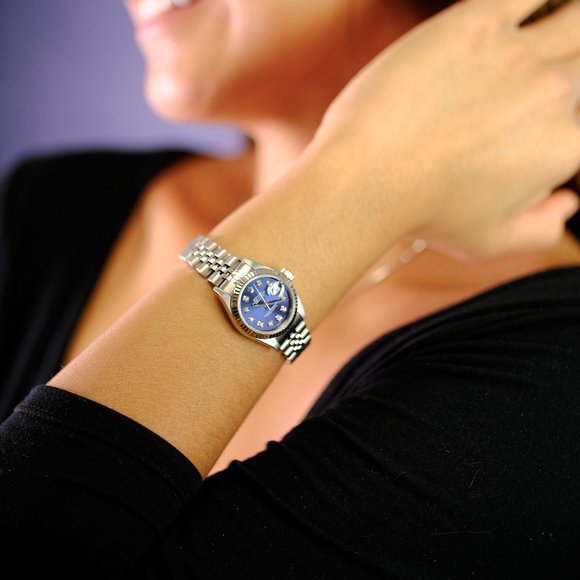 Rolex Datejust Factory Blue Diamond 26mm Watch-RARE - Picture 2 of 16